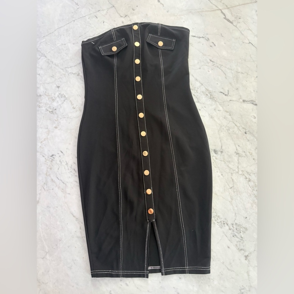 Privy Black Garment with Gold Zipper